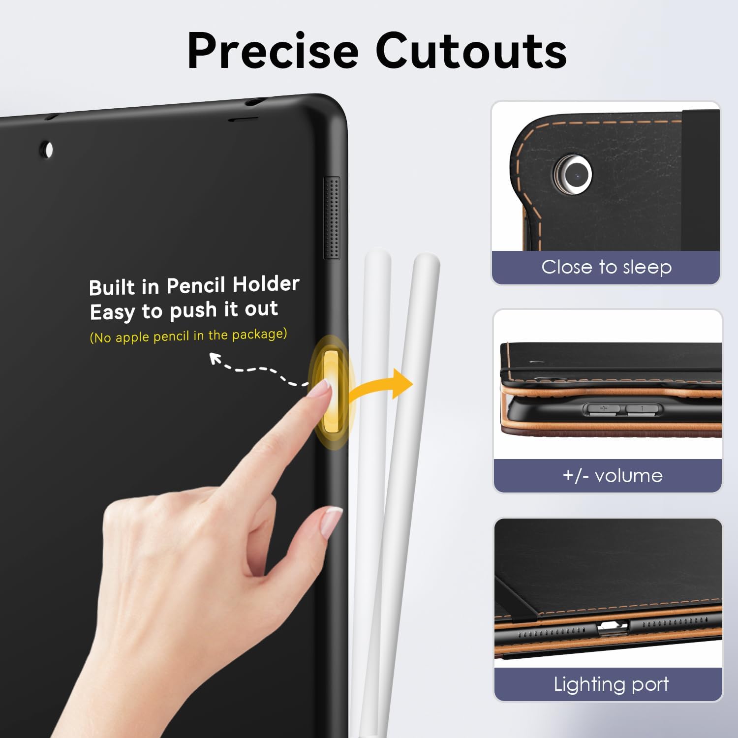 OKP Funda para iPad de 9 generación 2021  8 generación 20207 generación 2019 de 10.2 pulgadas con soporte de piel sintética de visión multiángulo