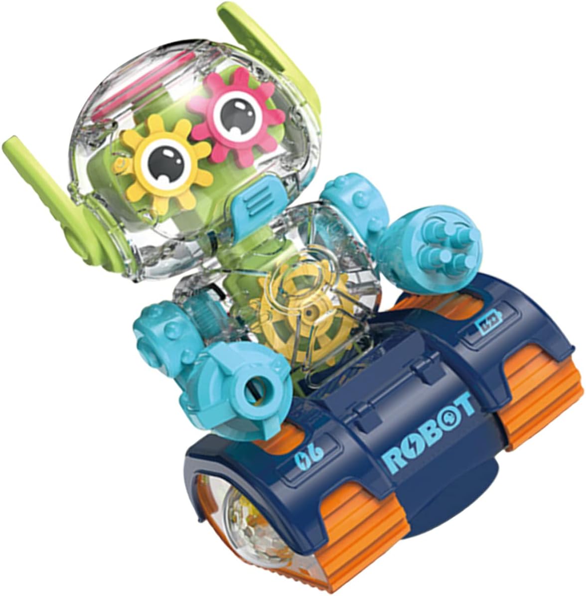 SAFIGLE 3 unids Gear Robot Kids Sports Toys Plastic Playes Boys Toys Race Cars Special Needs Juguetes para niños Juguetes de luz Robot Juguete Luz
