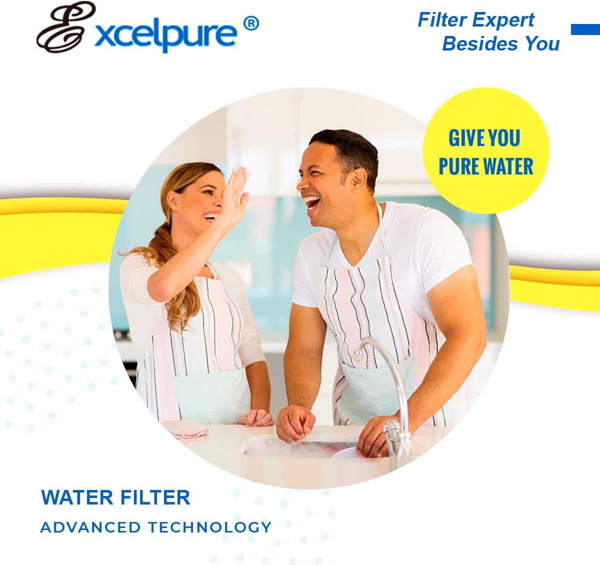 EXCELPURE Filtro de agua para sedimentos para toda la casa de 10 x 4.5 pulgadas (5 micrones), compatible con Culligan RFC-BBSA, WFHD13001B, GXWH35F,