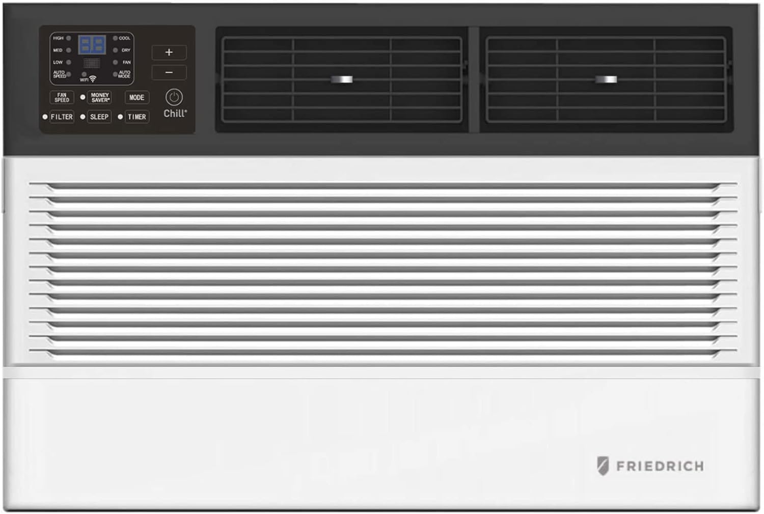 Friedrich CCW12B10B Chill Premier – Unidad inteligente de pared y ventana de aire acondicionado, control móvil WiFi, blanco, capacidad de