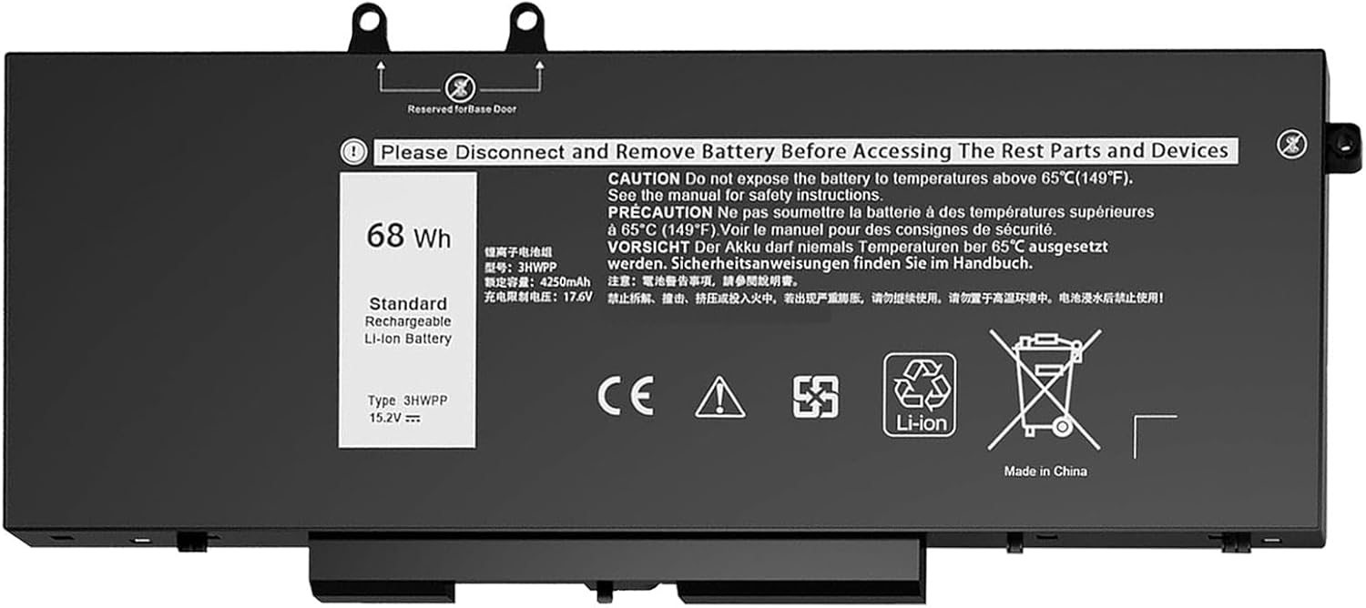 3HWPP – Batería para laptop Dell Latitude 5401 5410 5411 5510 5501 5511 Precision 3541 3550 3551, para Inspiron 7500 7506 2 en 1 negro P80F004