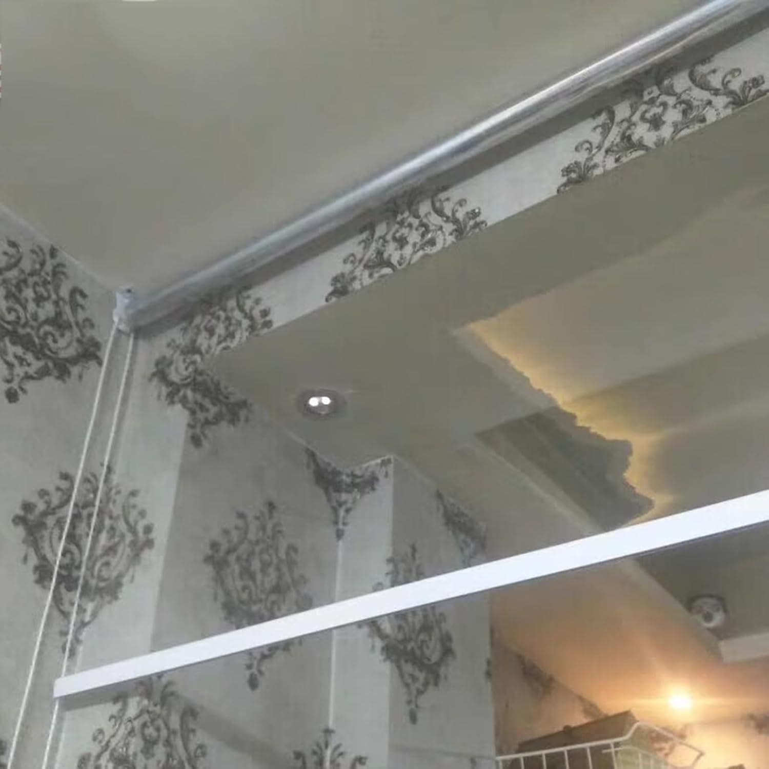 Persianas enrollables transparentes impermeables, cortina de plástico resistente al viento, pantalla de privacidad transparente para balcón, cortina