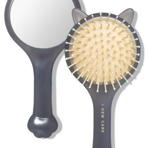 I DEW CARE Tap Secret – Cepillo de pelo desenredante con espejo, diseño bonito y ergonómico, para todo tipo de cabello, para mujeres, hombres y I DEW CARE Tap Secret – Cepillo de pelo desenredante con espejo, diseño bonito y ergonómico, para todo tipo de cabello, para mujeres, hombres y