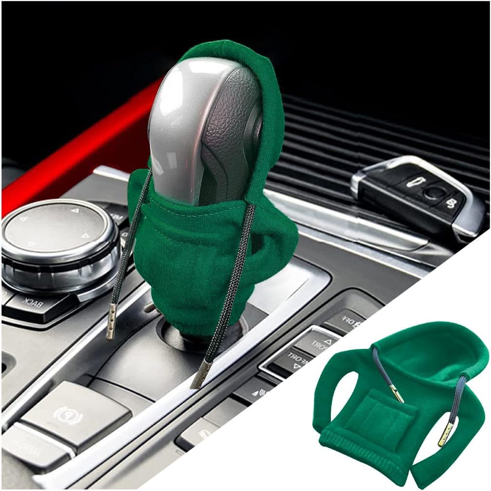 Funda para pomo de palanca de cambios de automóvil, suéter de moda y diseño de camisa con capucha, bonitos accesorios interiores automotrices,