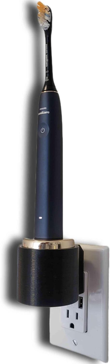 Diseñado en 3D, soporte para cepillo de dientes eléctrico, montaje en salida, compatible con Philips Sonciare Prestige (blanco)