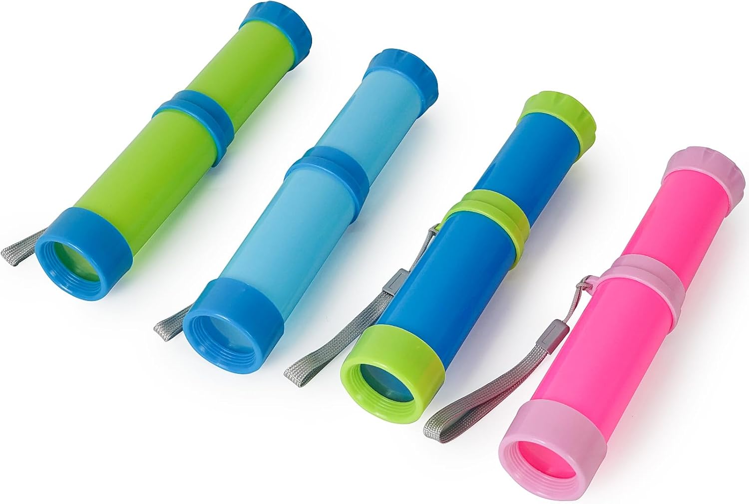 Luwint Telescopio de bolsillo de juguete para niños, paquete de 4 telescopios piratas portátiles, juguetes monoculares de ciencia retráctil, juguete