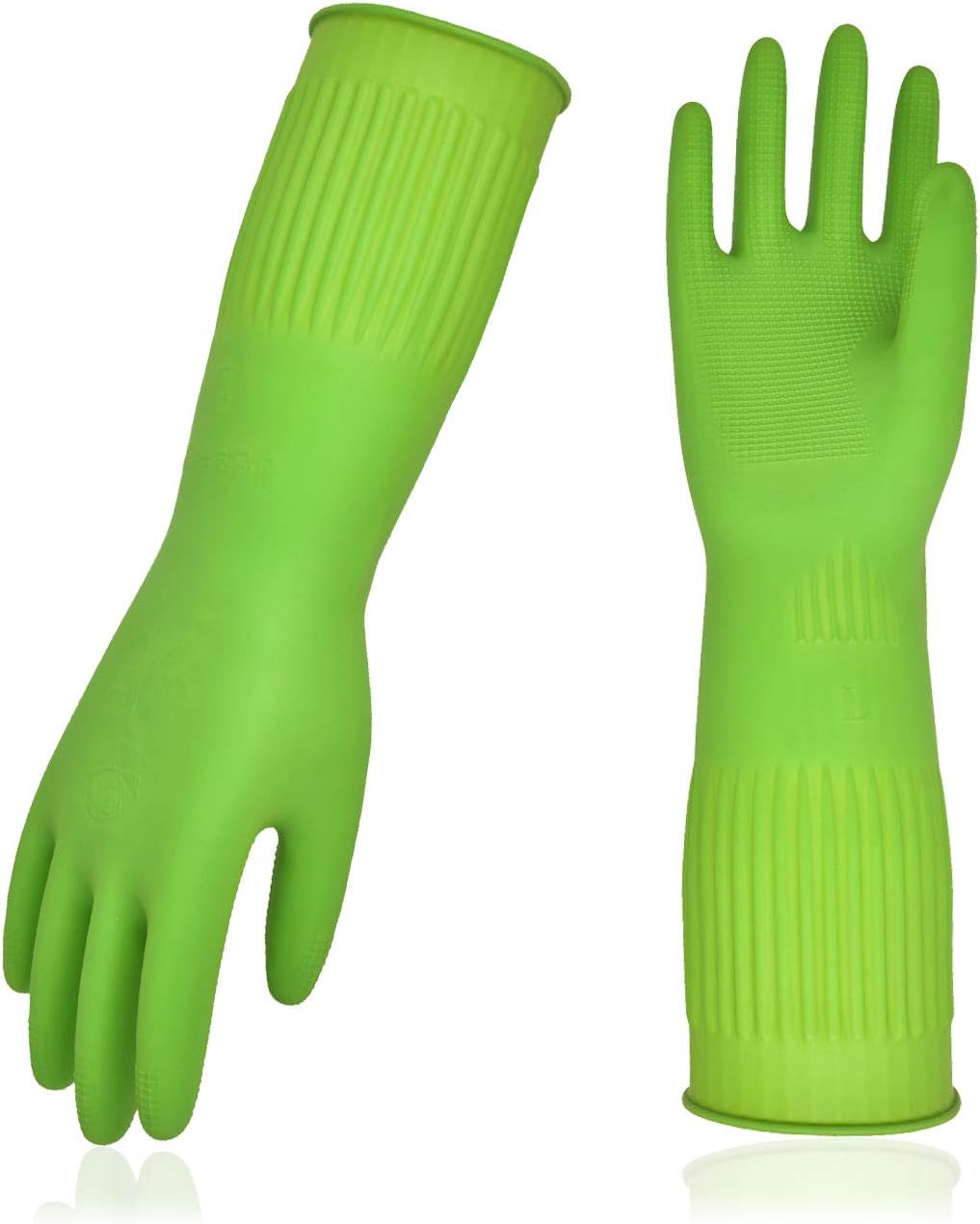 Vgo… Dishwashing Gloves, Reusable Household Gloves, Kitchen Gloves, Long Sleeve(Green)