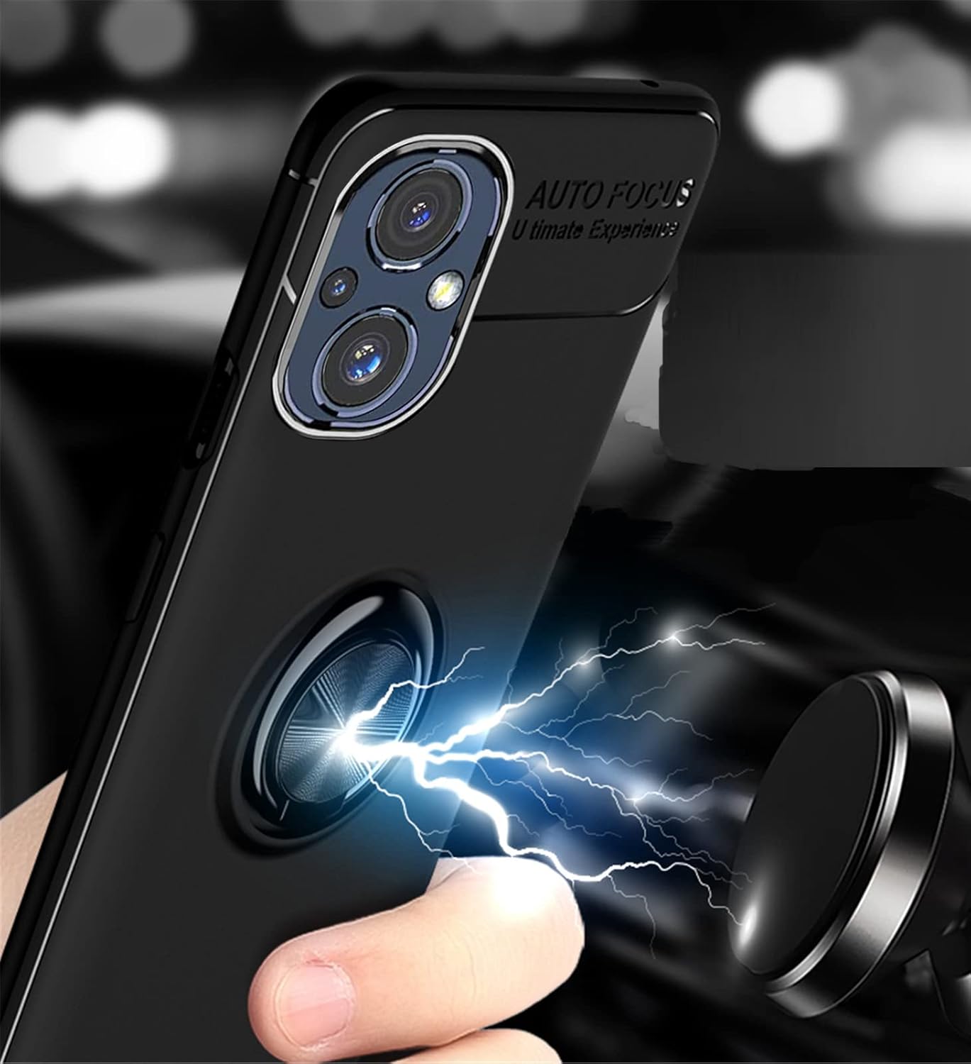 Asuwish Funda para OnePlus Nord N20 5G con protector de pantalla de vidrio templado y soporte para anillo, accesorios de celda TPU One Plus N 20 G5