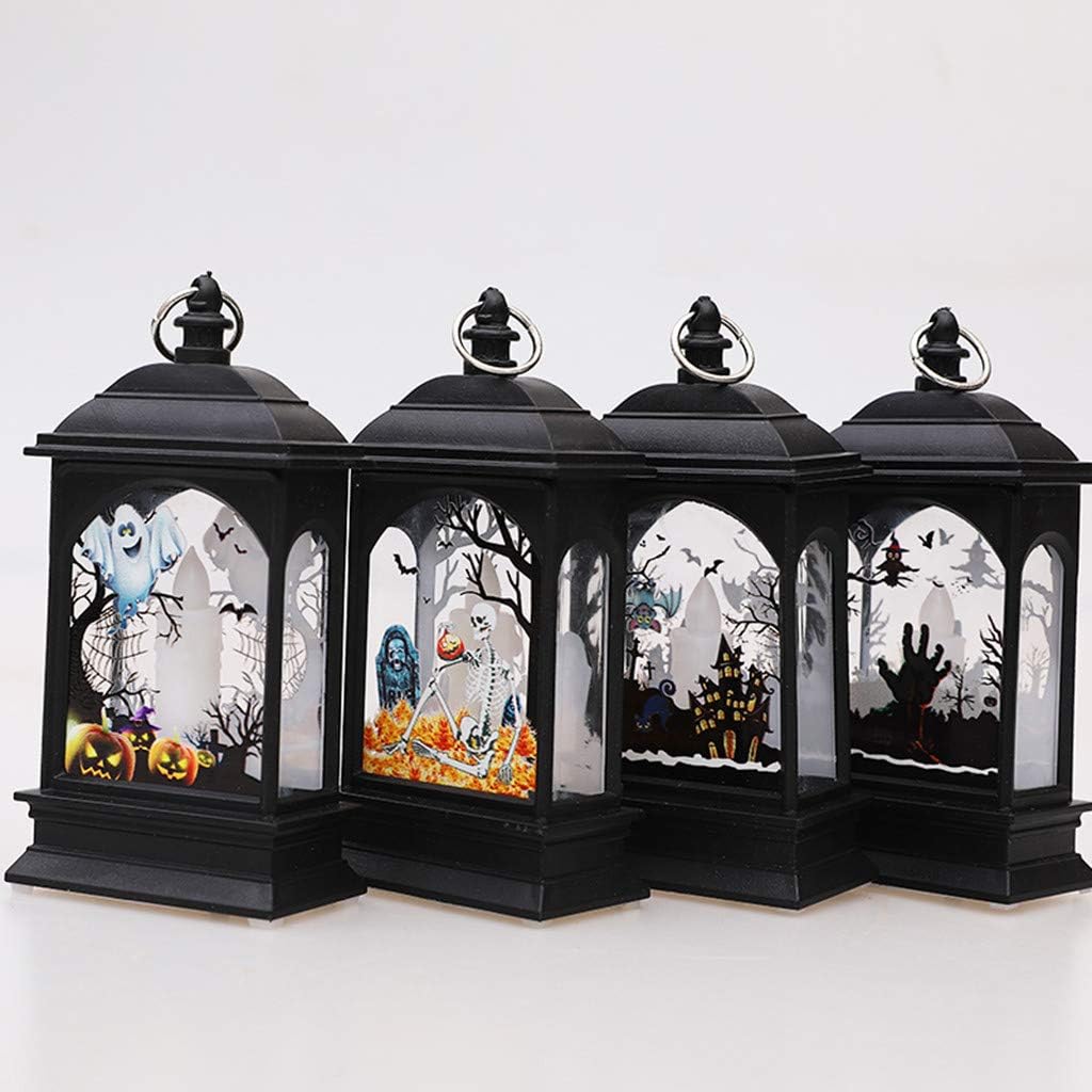 Decoraciones de Halloween para interiores, luz nocturna con luz LED de Halloween, accesorios decorativos de plástico brillante, regalo de noche,