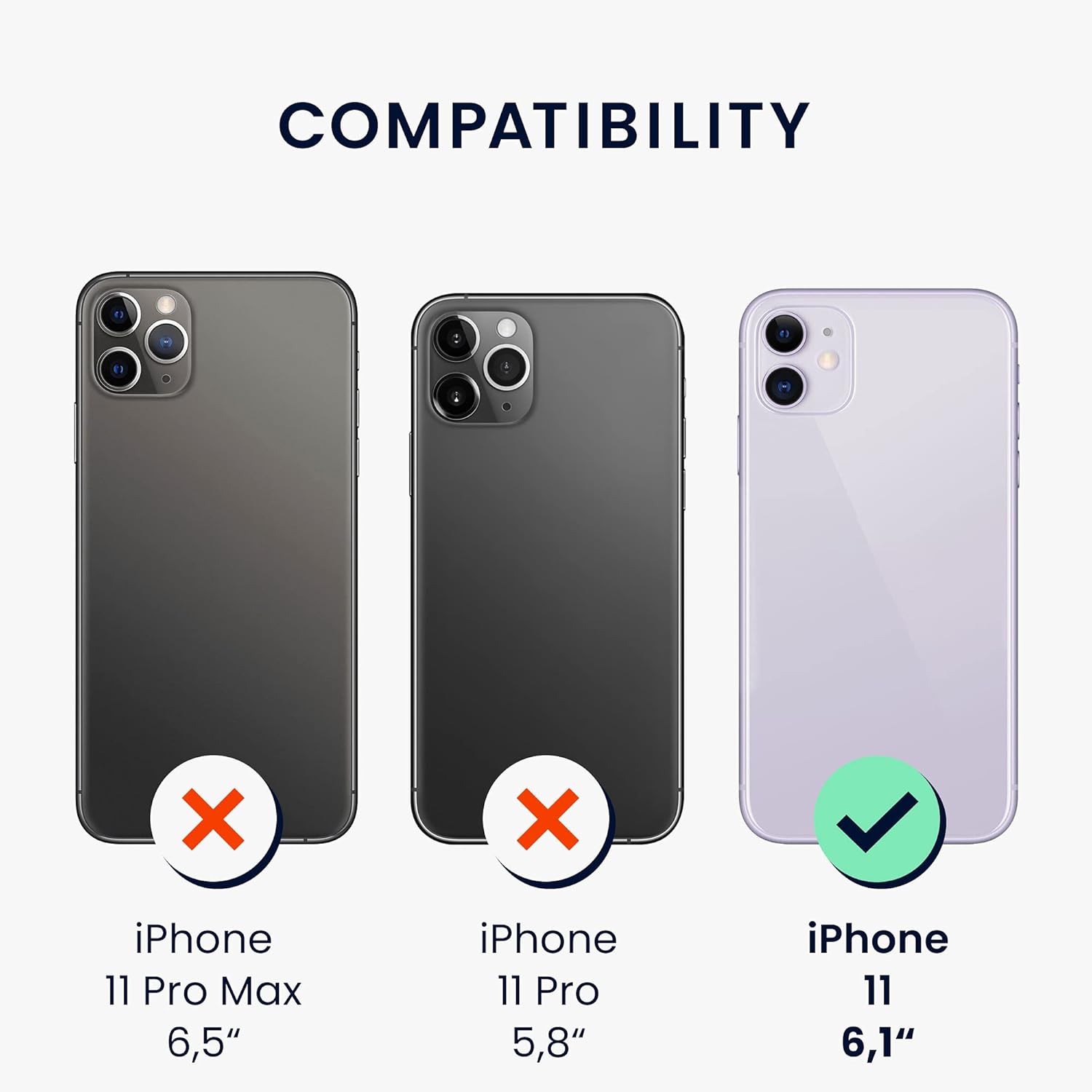 kwmobile Funda compatible con Apple iPhone 11 – Funda delgada de silicona TPU – Acabado suave al tacto – Negro
