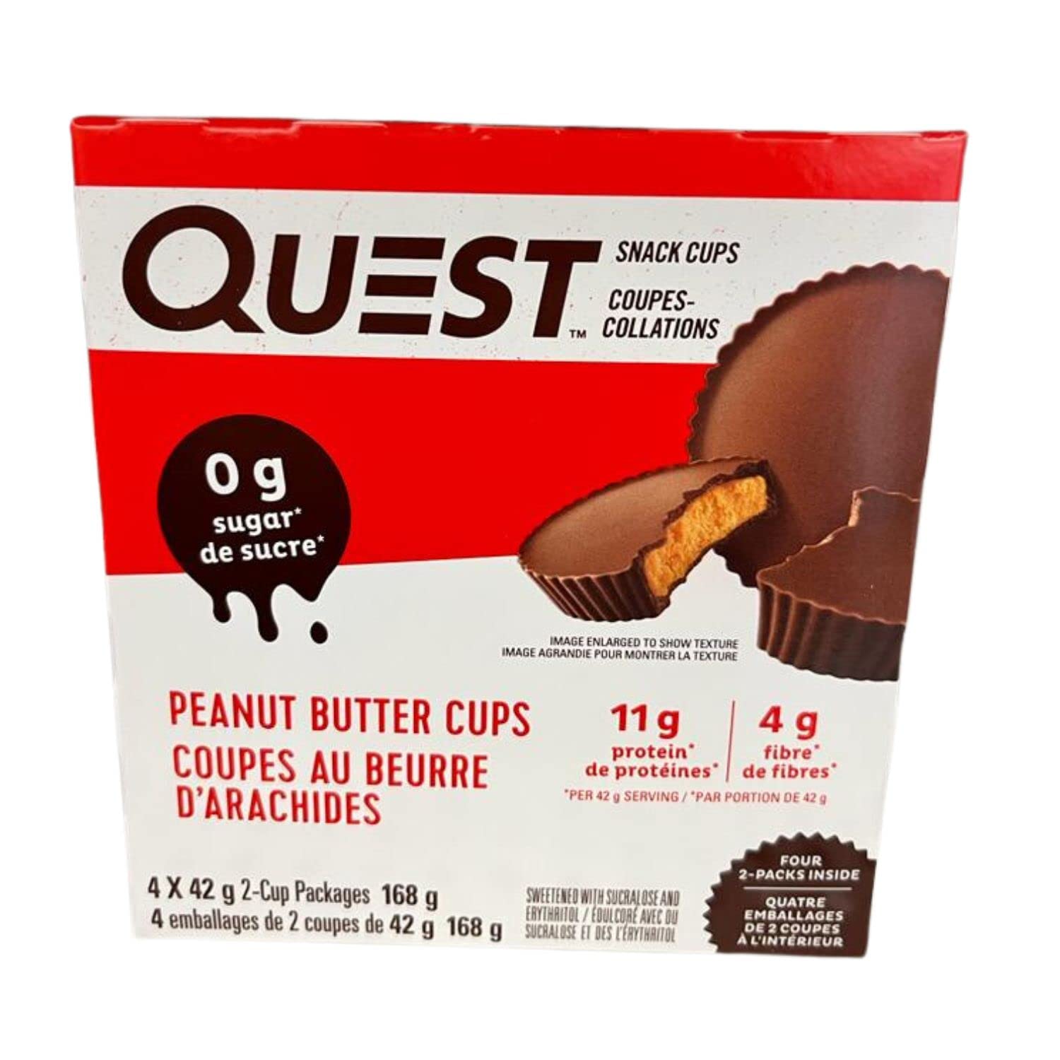 Quest Nutrition – Tazas de mantequilla de maní, 4 x 42 g1.5 oz (enviado desde Canadá)