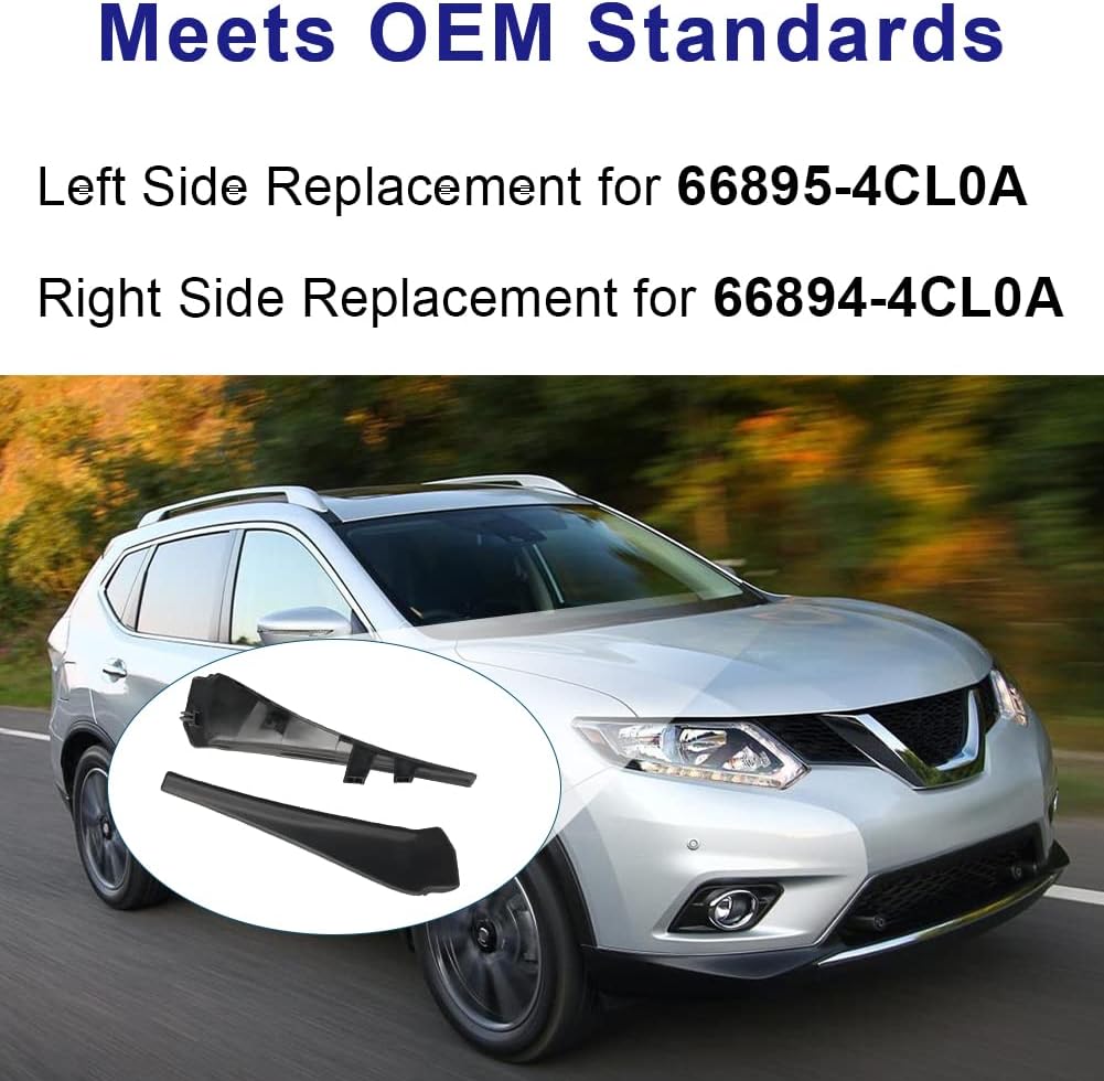 JDMON Repuesto de cubierta de limpiaparabrisas delantero para Nissan Rogue 2014 2015 2016 2017 2018 2019 2020 de repuesto para 66895-4CL0A