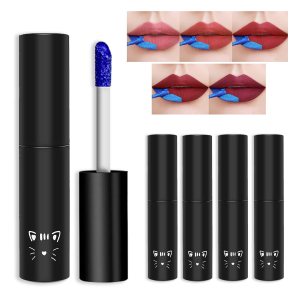 AWCCXMYM Juego de 5 lápices labiales mate, tinte de labios mate, brillo de labios nude, de larga duración, impermeable, hasta 24 horas, taza AWCCXMYM Juego de 5 lápices labiales mate, tinte de labios mate, brillo de labios nude, de larga duración, impermeable, hasta 24 horas, taza