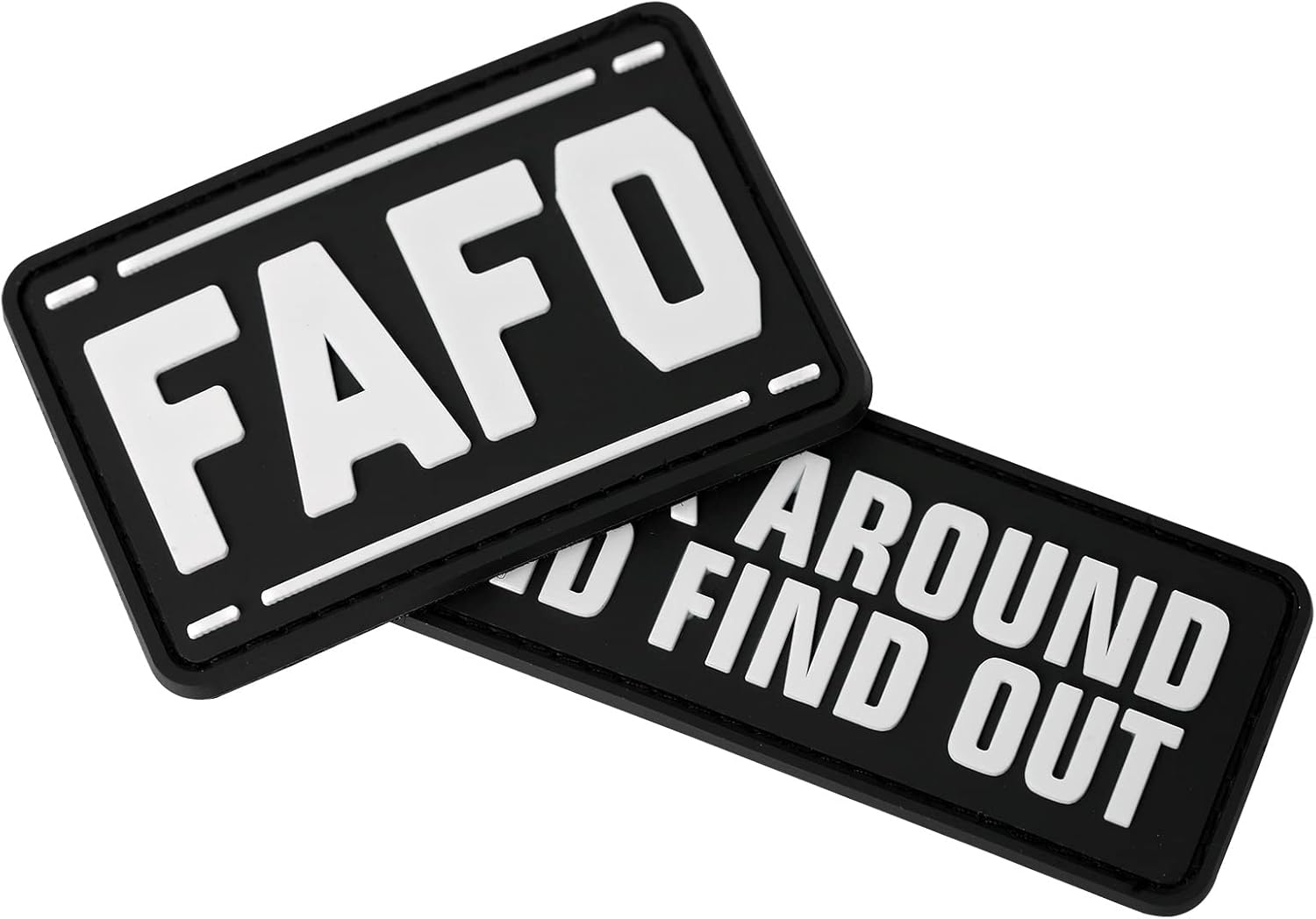 FAFO Parche de PVC  2 piezas de parches para follar y averiguar, divertido parche táctico, parche de gancho y bucle de moral militar para mochilas,