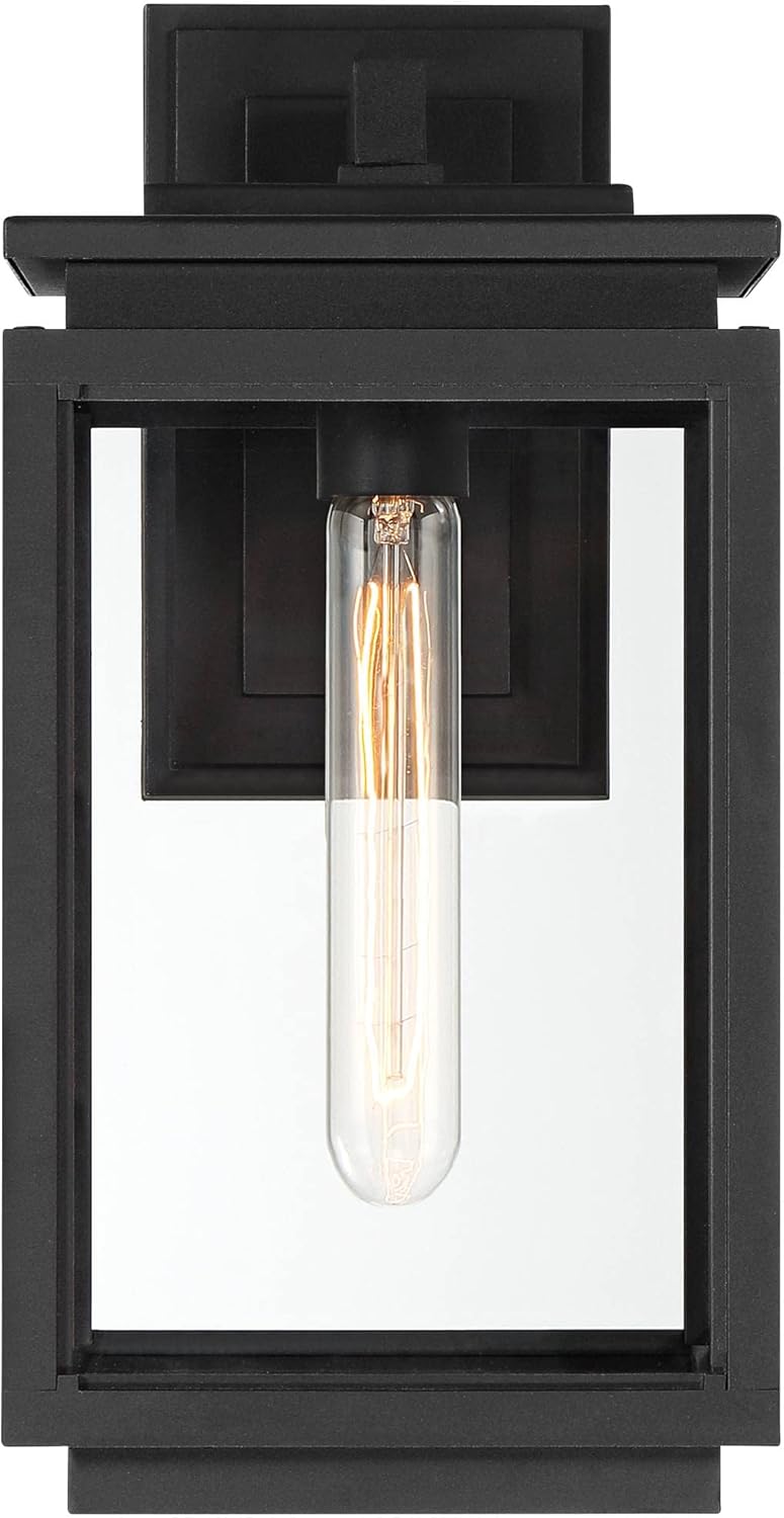 Possini Euro Design Atkins – Lámpara de pared moderna de 14 14 pulgadas de alto para exteriores, para porche, casa, exterior, farol exterior