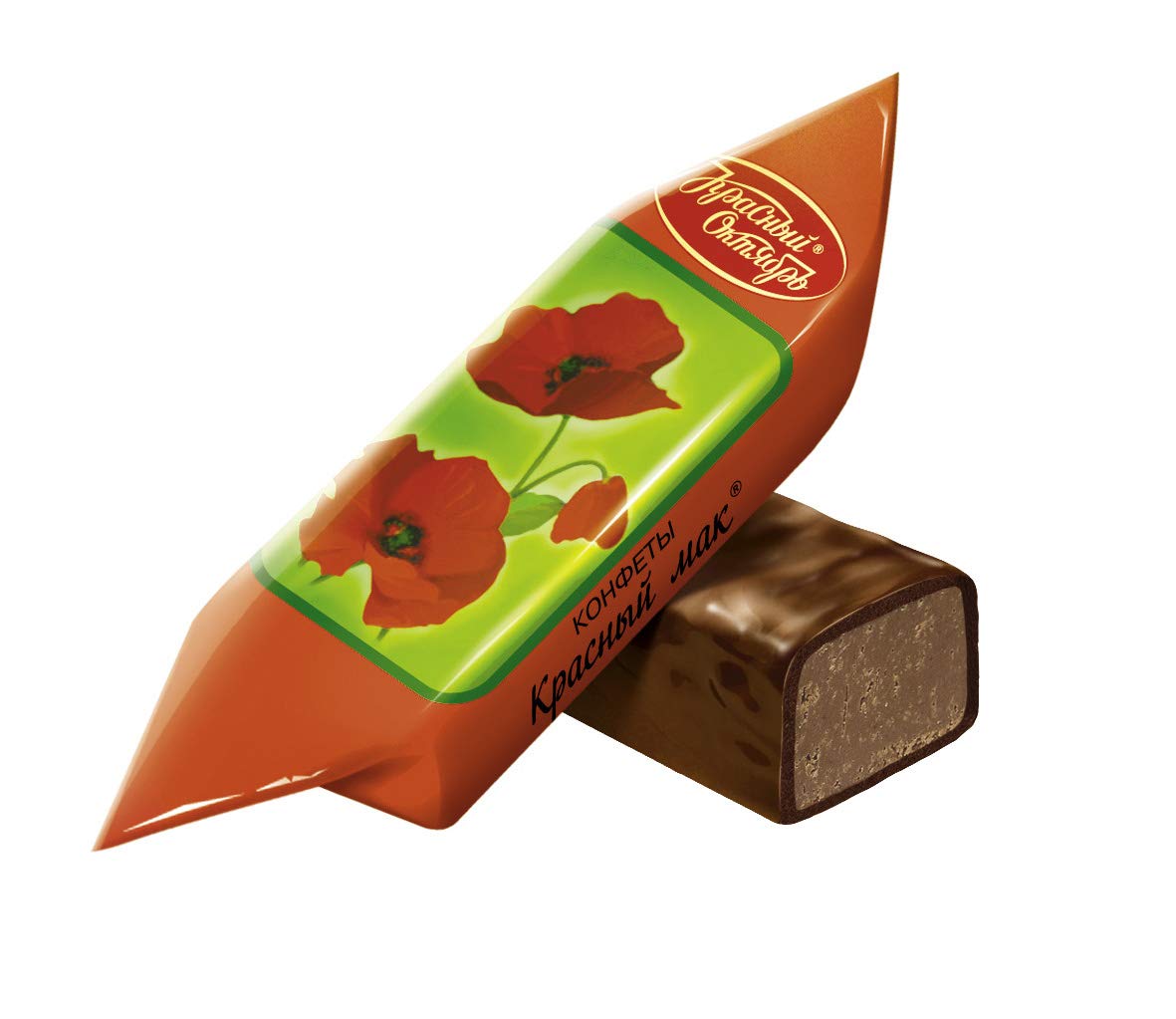 Red Poppy (Krasnyi Mak) Barras gourmet de caramelo de chocolate 8.8oz250g Dulces rusos importados UNICONF Krasnyi Oktyabr