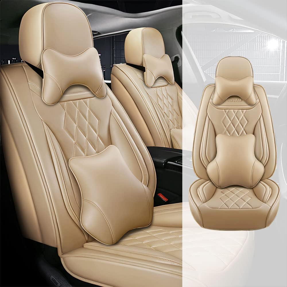 BOJVAIGA Fundas de asiento para Chevrolet Tracker 1999-2003, funda de asiento de automóvil de cuero impermeable, suave y transpirable, accesorios