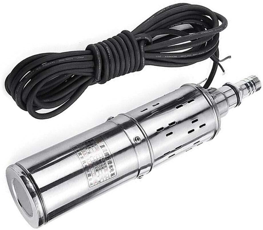 Bomba de agua solar sumergible de 180 W 12 V CC, bomba de agua portátil para pozos profundos, flujo máximo de 3 mh, elevación de 82.0ft para barco,
