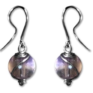 Ametrine 10mm Dangly Swirl Drop Earrings in Steel, Copper, Bronze, Black Iron, Titanium, Sterling Silver, 14K Gold, Rose Gold, or Black Niobium Wire Ametrine 10mm Dangly Swirl Drop Earrings in Steel, Copper, Bronze, Black Iron, Titanium, Sterling Silver, 14K Gold, Rose Gold, or Black Niobium Wire