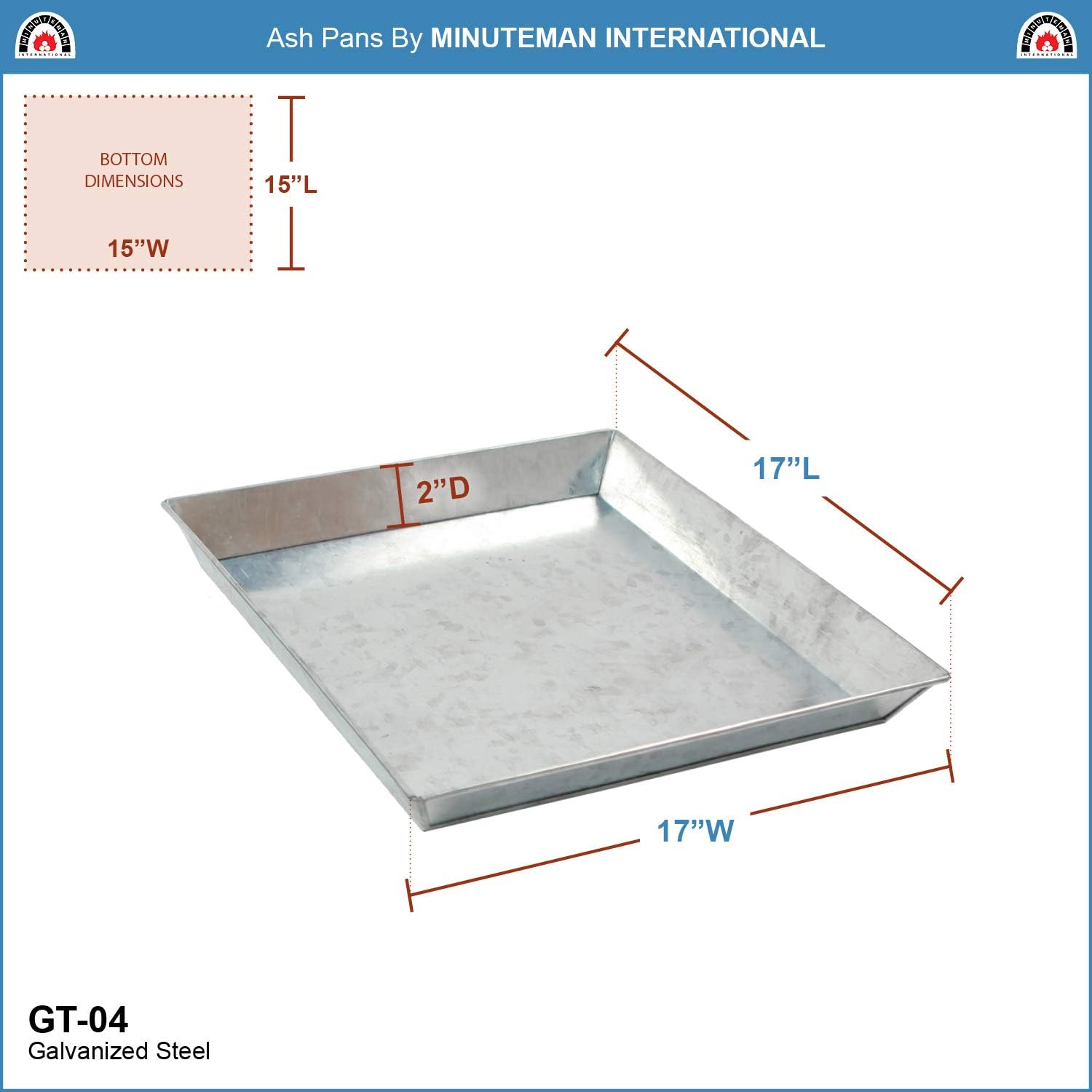 Minuteman – Molde para cenizas (17 x 17 pulgadas)