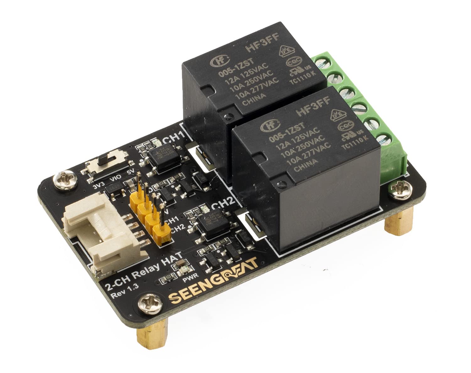 Módulo de relé de 2 canales, placa de expansión de relé para Raspberry Pi ZeroZero WZero WH2B3B3B+4B STM32 Ardui, aislamiento optoacoplador 3.3V y 5V