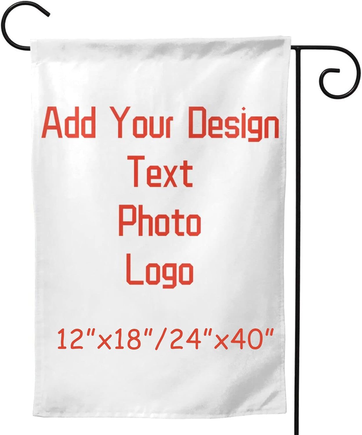 Banderas de jardín personalizadas de 12 x 18 pulgadas de doble cara para exteriores, diseño de banderas de recuerdos personalizadas con tu propia
