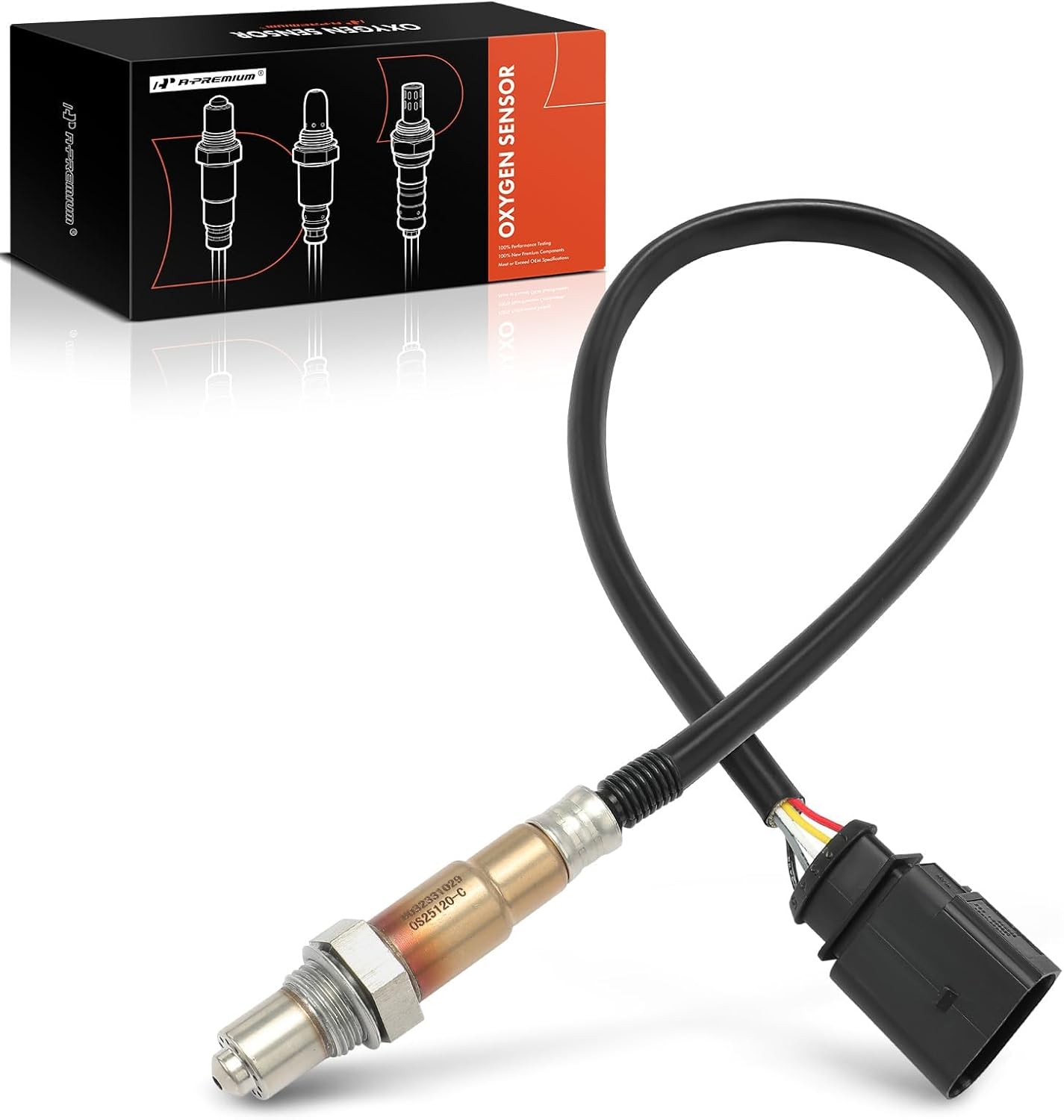 A-Premium Sensor de oxígeno O2 compatible con Volkswagen Jetta 2013-2014, Beetle 2013-2015 y Audi A4 2018-2020, A4 AllroadA4 Quattro 2019, A6A6
