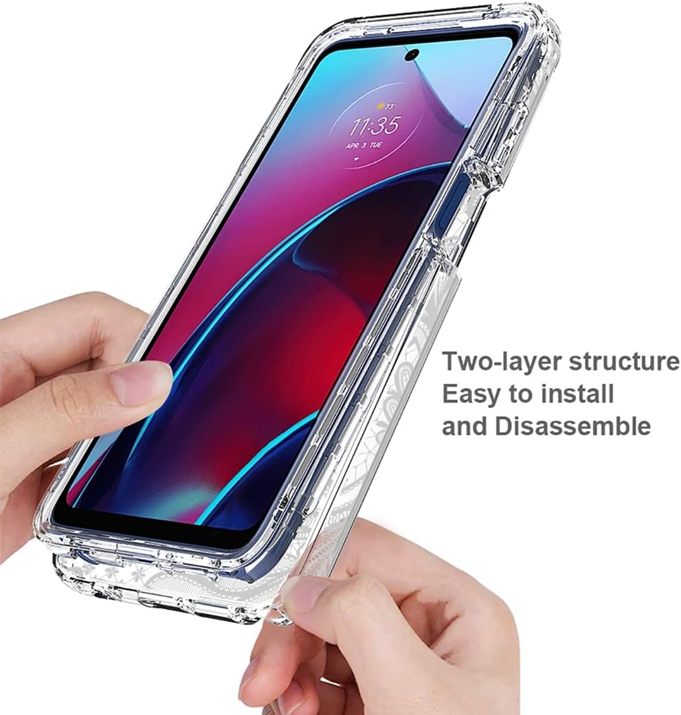 Tothedu XT2211 – Funda para Moto G Stylus 2022 4G, funda con protector de pantalla de vidrio templado, funda protectora de cuerpo completo con