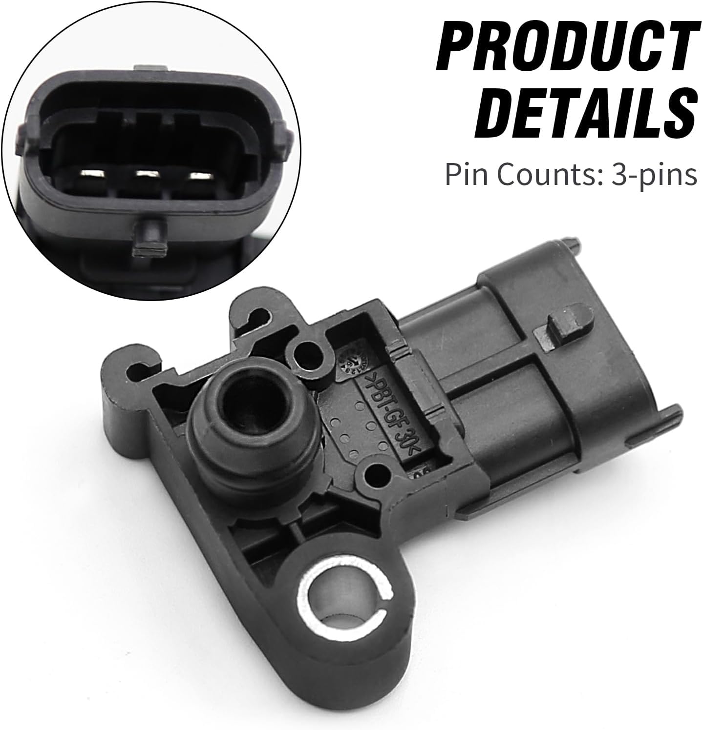 Saihisday Sensor MAP de presión absoluta del colector para Chevy Aveo 2009-2011 Buick Enclave 2008-2019 Cadillac XTS 2013-2019 Sustituye #55573248