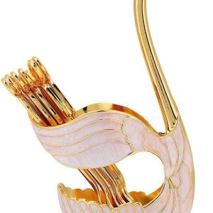 Juego de cucharas de postre de metal, soporte de base de cisne y organizador de cuchara de postre de frutas para café, fruta, postre, agitación, Juego de cucharas de postre de metal, soporte de base de cisne y organizador de cuchara de postre de frutas para café, fruta, postre, agitación,