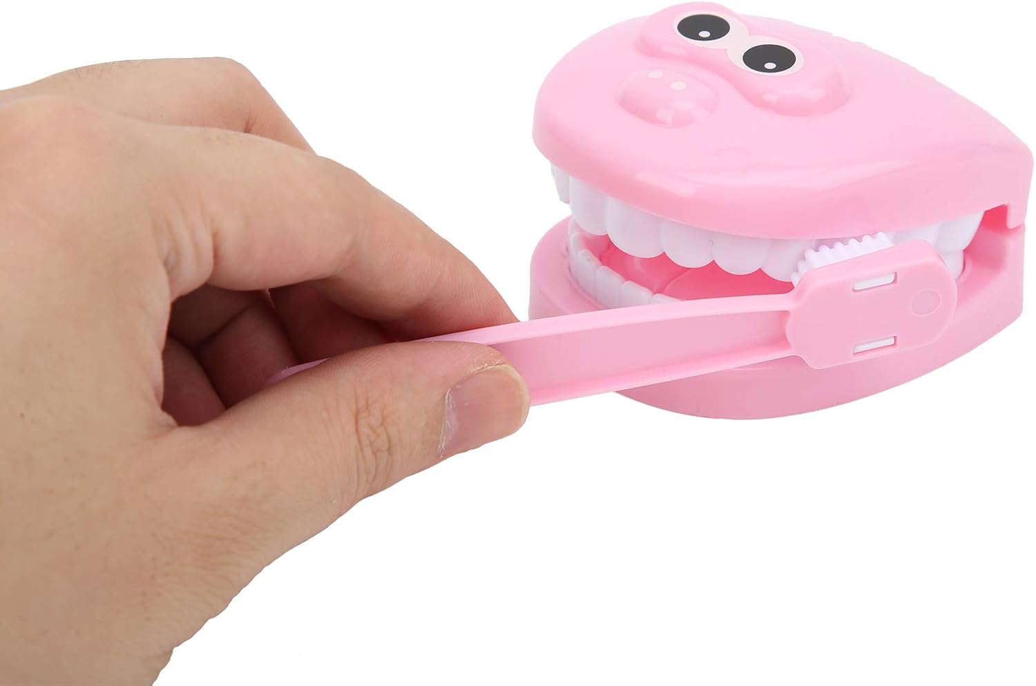Juego de dientes de juguete, juego de simulación de dentista a cuadros para niños y niñas (rosa)