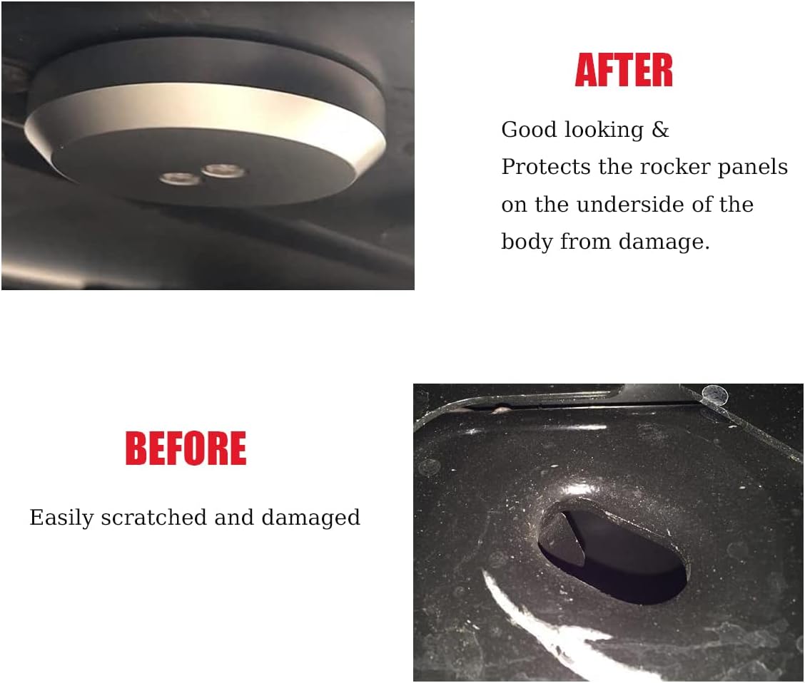 Pikioraz Paquete de 4 adaptadores de almohadilla de gato, disco de aluminio para Jacking, almohadillas de piso Billet compatibles con Chevrolet