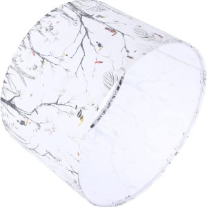 OSALADI Pantalla de lámpara de tambor de tinta estilo pintura pantalla de tela decorativa cubierta de pantalla de luz para hotel, hogar, sala de OSALADI Pantalla de lámpara de tambor de tinta estilo pintura pantalla de tela decorativa cubierta de pantalla de luz para hotel, hogar, sala de