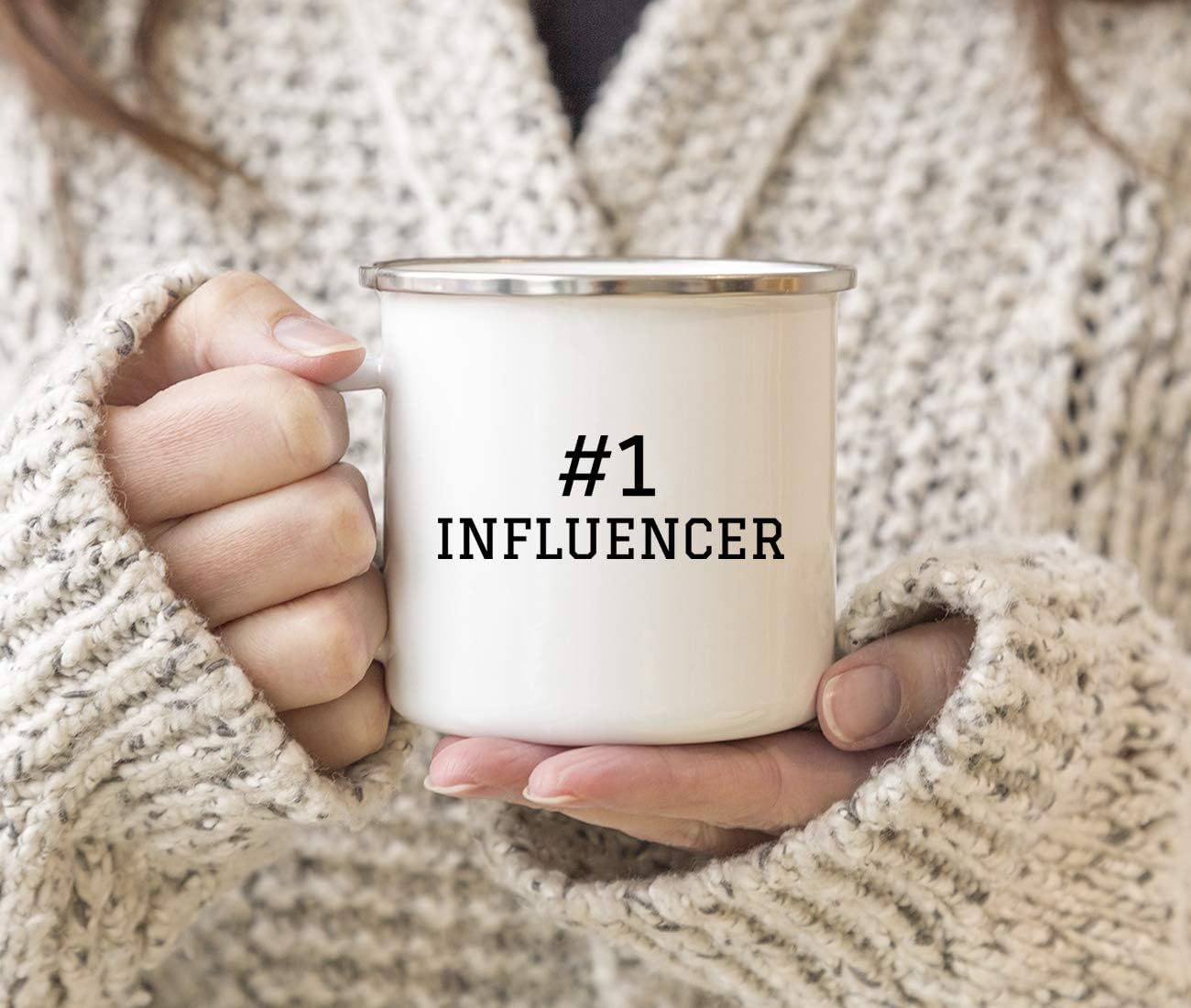 Andaz Press Taza de café de acero inoxidable para fogata, 1 influencer, 1 paquete, ideas de regalo de cumpleaños, compañero de trabajo, incluye caja