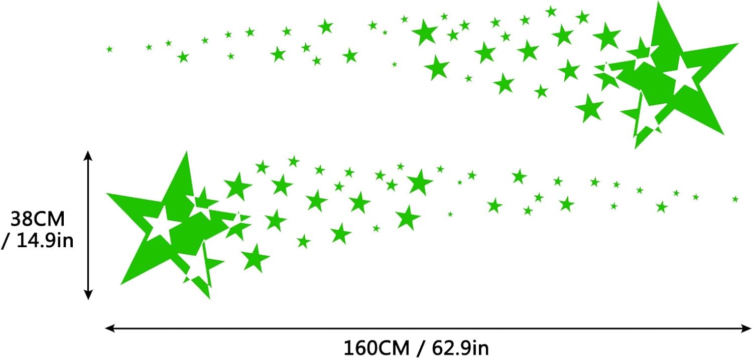 2 calcomanías de vinilo universales con diseño de estrellas y rayas laterales para puerta, calcomanías autoadhesivas para todos los coches, U007,