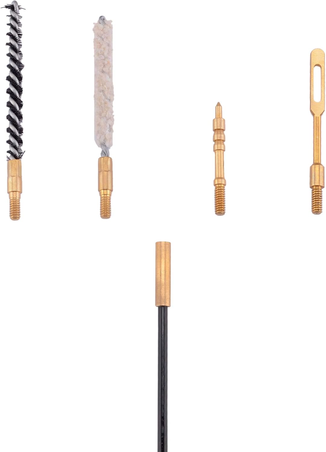 Raiseek Kit de limpieza de pistola de aire .177 Cal y .22 Cal con fregona de algodón, cepillos de nailon y cable flexible