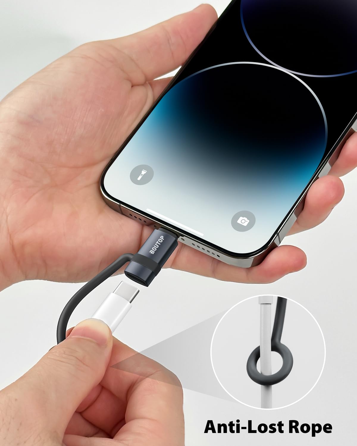 Certificado MFi Adaptador USB C a Lightning, adaptador tipo C a Lightning, compatible con carga rápida PD de 36 W, compatible con iPhone, iPad, gris