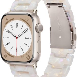 V-MORO – Correa ligera de resina para Apple Watch Series 8, correa de 1.77pulgadas, con hebilla de acero inoxidable Starlight, compatible con iWatch V-MORO – Correa ligera de resina para Apple Watch Series 8, correa de 1.77pulgadas, con hebilla de acero inoxidable Starlight, compatible con iWatch
