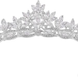 Tiara de boda para novias niñas de flores, diadema de tiara de princesa, corona de concurso Tiara de boda para novias niñas de flores, diadema de tiara de princesa, corona de concurso