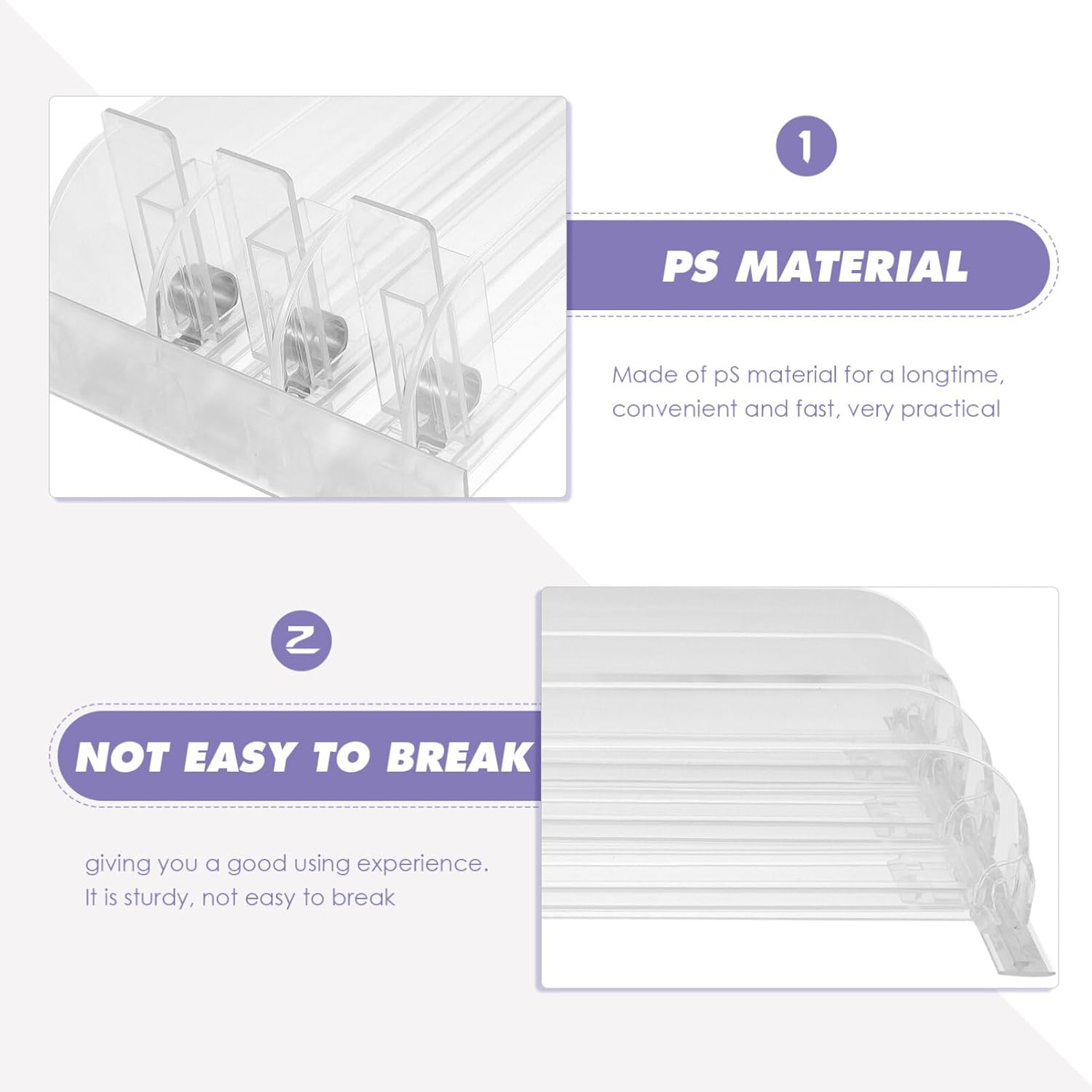 Zerodeko Dispensador de bebidas para nevera 3 unids Organizador de latas de soda autoempujante para refrigerador Empujador de bebidas ajustable