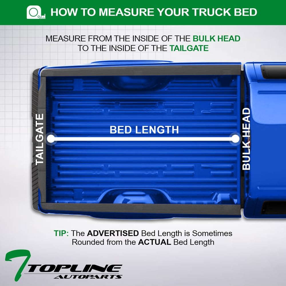 TLAPS 7422439926950 Compatible con Dodge Ram 1500 2019-2024 Nuevo estilo de carrocería de 5.7 pies (68.4 pulgadas), cubierta Tonneau de aluminio de