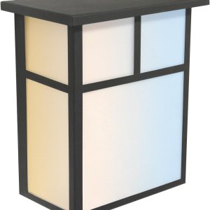 Sunlite 88683 Lámpara LED Mission Style para exteriores, 12 vatios (75 W  ), 800 LMN, fotocélula incorporada, acabado negro, lente blanca opaca, Sunlite 88683 Lámpara LED Mission Style para exteriores, 12 vatios (75 W  ), 800 LMN, fotocélula incorporada, acabado negro, lente blanca opaca,