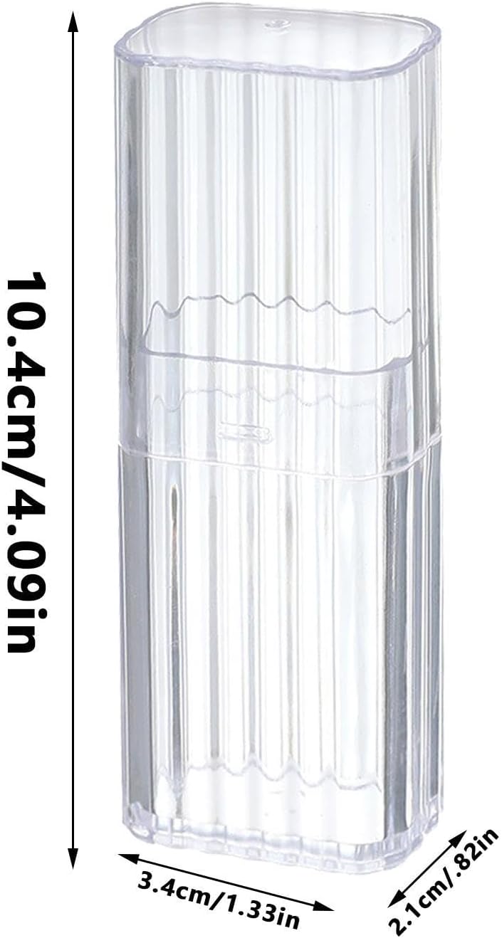 Qtip Holder Estuche de viaje, Caja de almacenamiento de hisopos de algodón acrílico transparente, soportes de hisopos de algodón duraderos, soporte