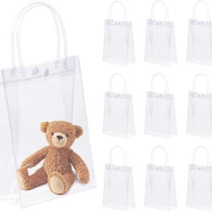 25 bolsas de regalo de PVC transparente con asas, pequeñas bolsas de plástico transparentes, bolsas de compras reutilizables para bolsas de dulces 25 bolsas de regalo de PVC transparente con asas, pequeñas bolsas de plástico transparentes, bolsas de compras reutilizables para bolsas de dulces