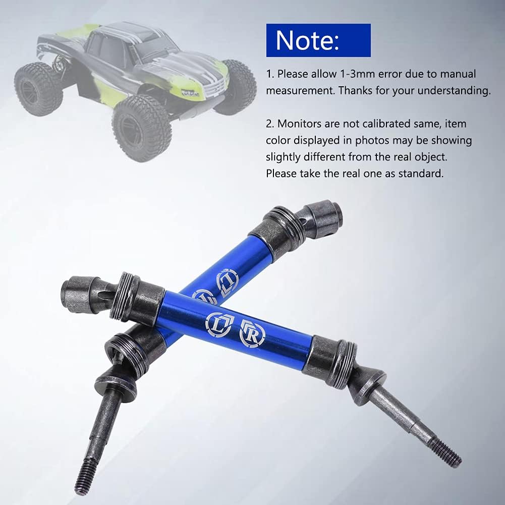 Tbest Eje de transmisión a control remoto, transmisión de acero de aleación de aluminio, accesorio Axal apto para ECX 2WD 110 RC Car (azul) Ecx