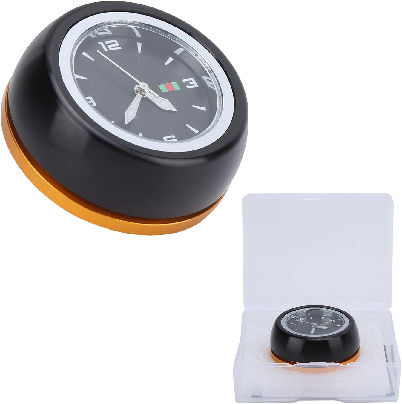 RiToEasysports Cubierta de auriculares de bicicleta de aleación de aluminio multifuncional tapa de vástago funcional con reloj dial auricular tapa