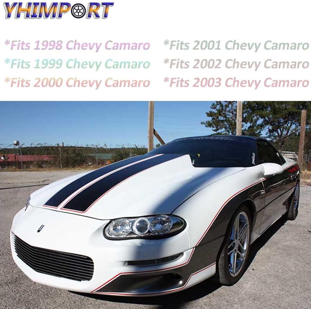 Rejilla frontal negra para Chevy Camaro 1998 1999 2000 2001 2002 2003 Chevy Camaro parte superior principal de aluminio Billet Inserto de rejilla
