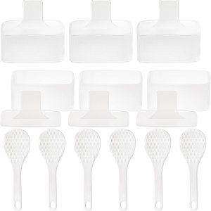 Hedume Juego de 6 kits de fabricación de sushi antiadherentes, prensa para hacer Musubi con paleta de arroz pequeña, no tóxico, molde de Musubi sin Hedume Juego de 6 kits de fabricación de sushi antiadherentes, prensa para hacer Musubi con paleta de arroz pequeña, no tóxico, molde de Musubi sin