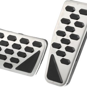 A ABSOPRO Cubierta de pedal de freno de gas antideslizante para Jeep Wrangler JL 2018-2023 Gladiator JT 2020-2022 acero inoxidable tono plateado A ABSOPRO Cubierta de pedal de freno de gas antideslizante para Jeep Wrangler JL 2018-2023 Gladiator JT 2020-2022 acero inoxidable tono plateado