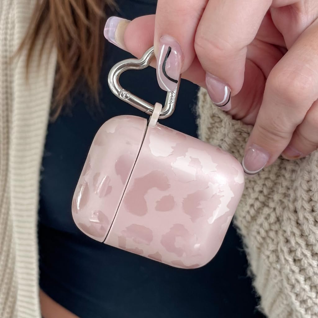 Velvet Caviar AirPods Pro Funda con llavero – Fundas protectoras rígidas compatibles con Apple Airpod Pro (leopardo nude)